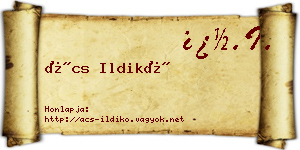 Ács Ildikó névjegykártya