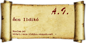 Ács Ildikó névjegykártya