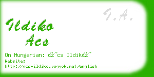 ildiko acs business card